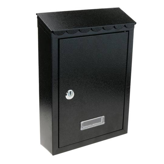 Briefkasten Postkasten metallische schwarze Farbe für wallmount 210x60x300mm