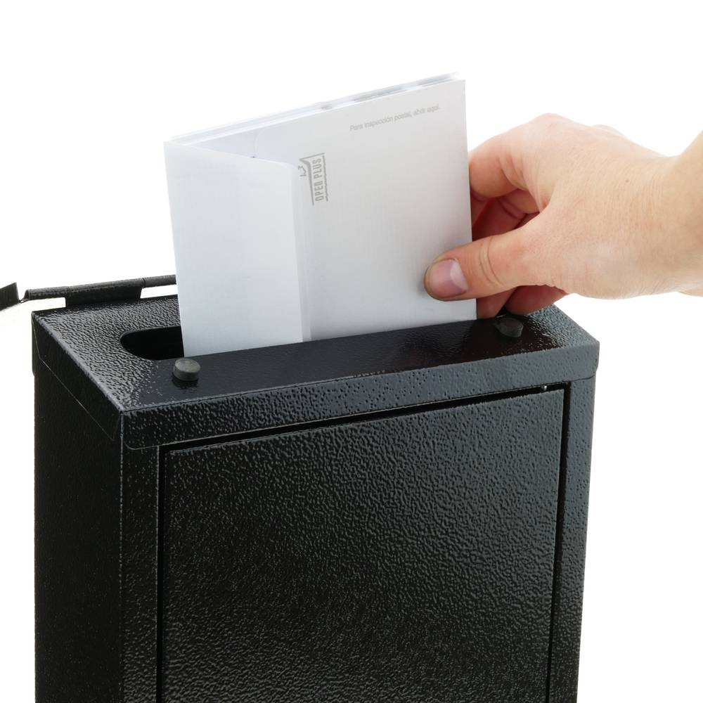 Briefkasten Postkasten metallische schwarze Farbe für wallmount 210x60x300mm