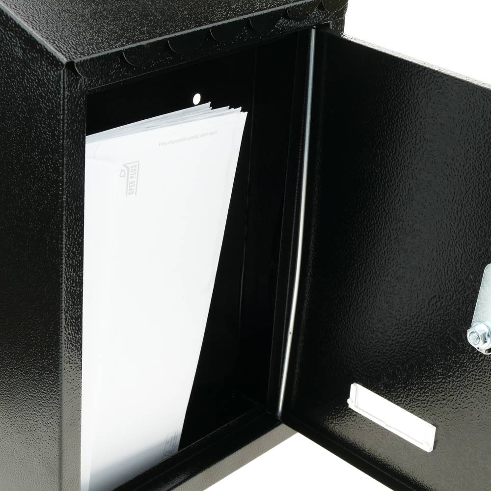 Briefkasten Postkasten metallische schwarze Farbe für wallmount 210x60x300mm