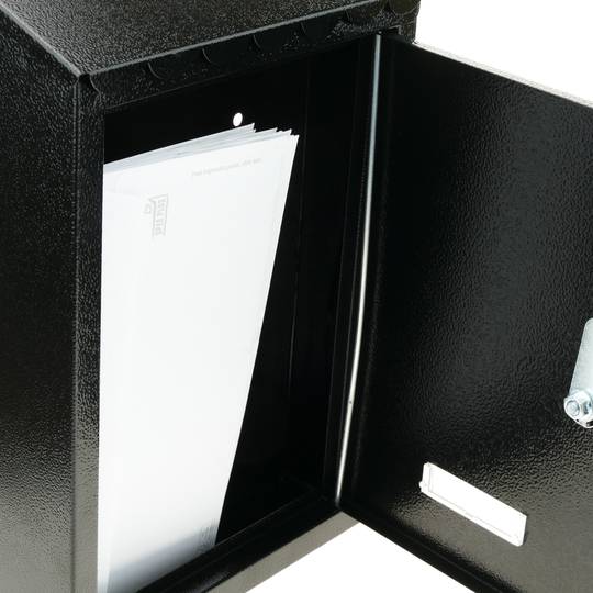 Briefkasten Postkasten metallische schwarze Farbe für wallmount 210x60x300mm
