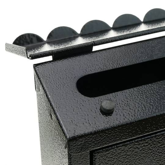 Briefkasten Postkasten metallische schwarze Farbe für wallmount 210x60x300mm