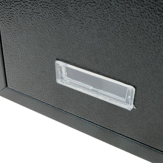 Briefkasten Postkasten metallische schwarze Farbe für wallmount 210x60x300mm