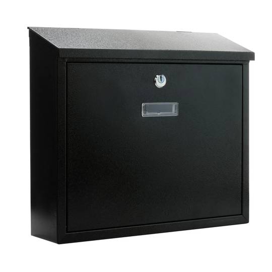 Briefkasten Postkasten metallische schwarze Farbe für wallmount 350x90x320mm