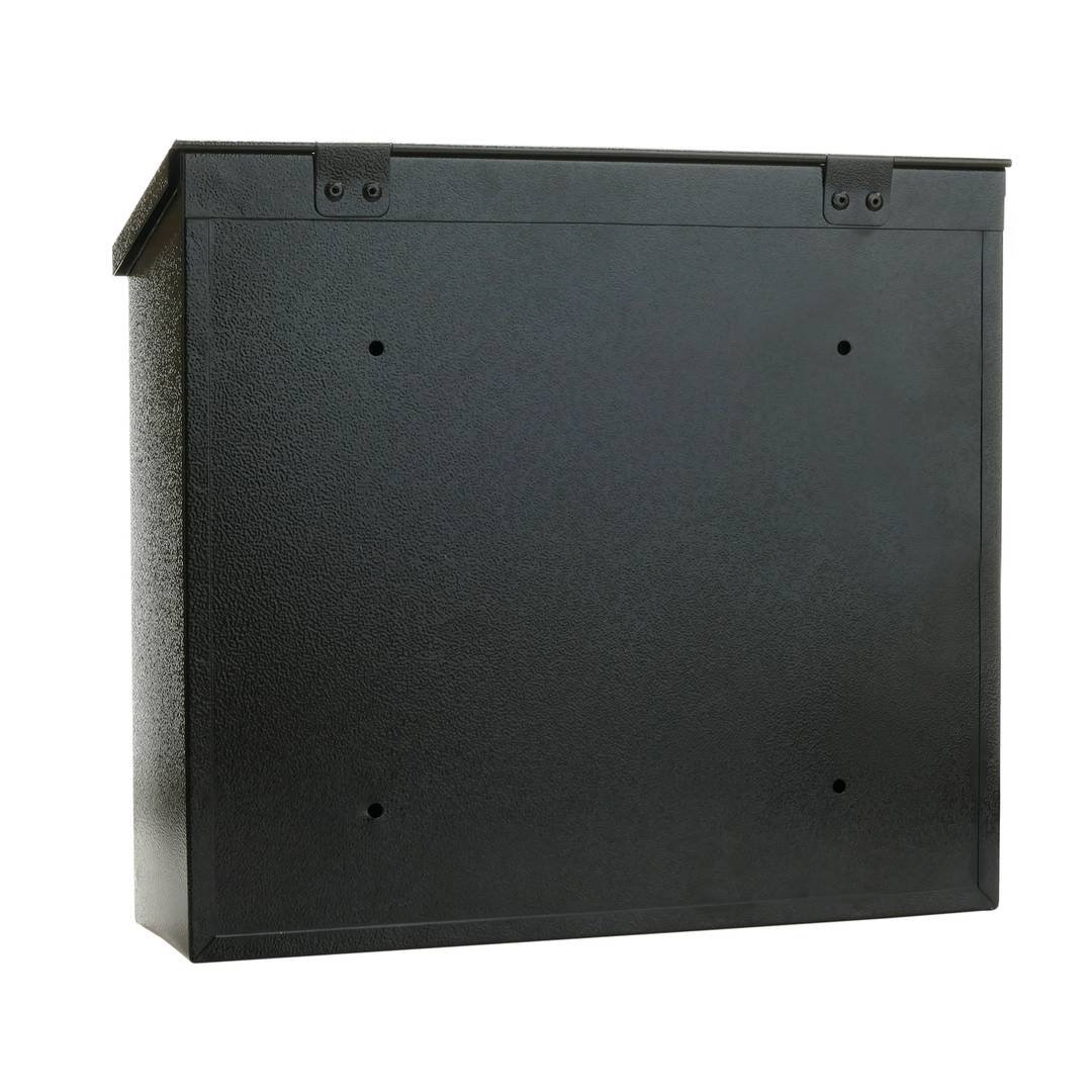 Briefkasten Postkasten metallische schwarze Farbe für wallmount 350x90x320mm