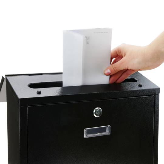 Briefkasten Postkasten metallische schwarze Farbe für wallmount 350x90x320mm