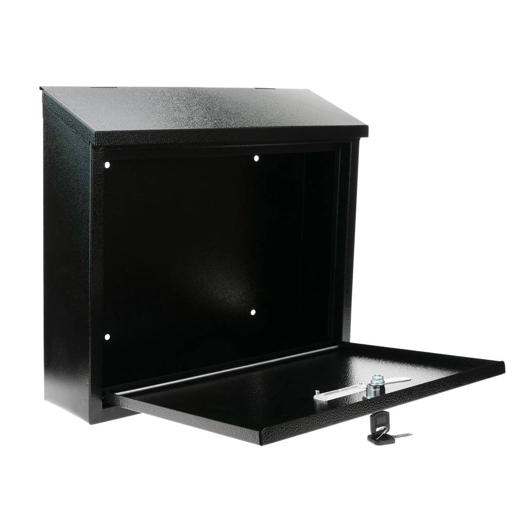 Briefkasten Postkasten metallische schwarze Farbe für wallmount 350x90x320mm