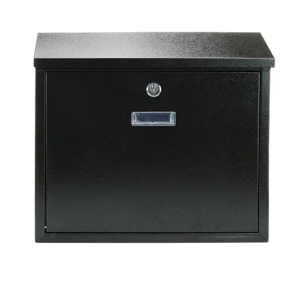 Briefkasten Postkasten metallische schwarze Farbe für wallmount 350x90x320mm
