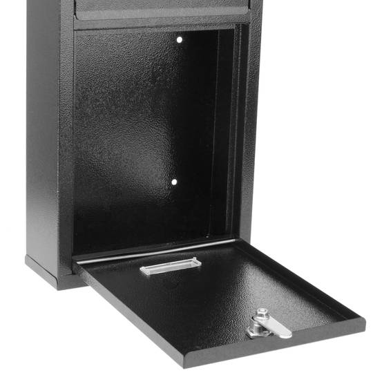 Briefkasten Postkasten metallische schwarze Farbe für wallmount 215 x 82 x 315 mm