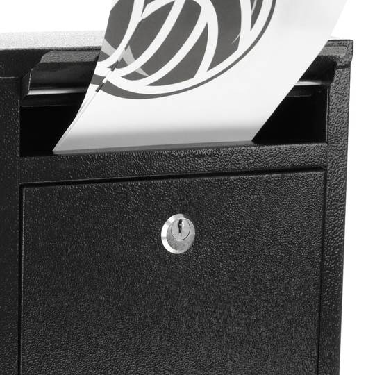 Briefkasten Postkasten metallische schwarze Farbe für wallmount 215 x 82 x 315 mm