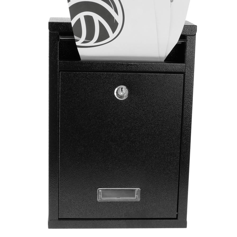 Briefkasten Postkasten metallische schwarze Farbe für wallmount 215 x 82 x 315 mm