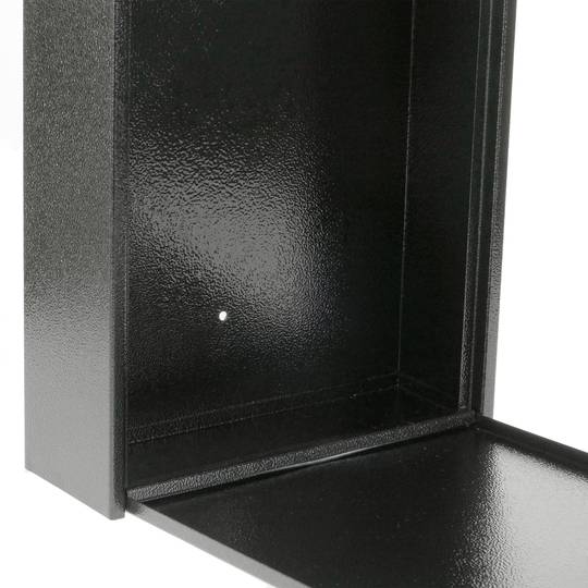 Caixa do correio de metal para as cartas em preto 235 x 75 x 315 mm