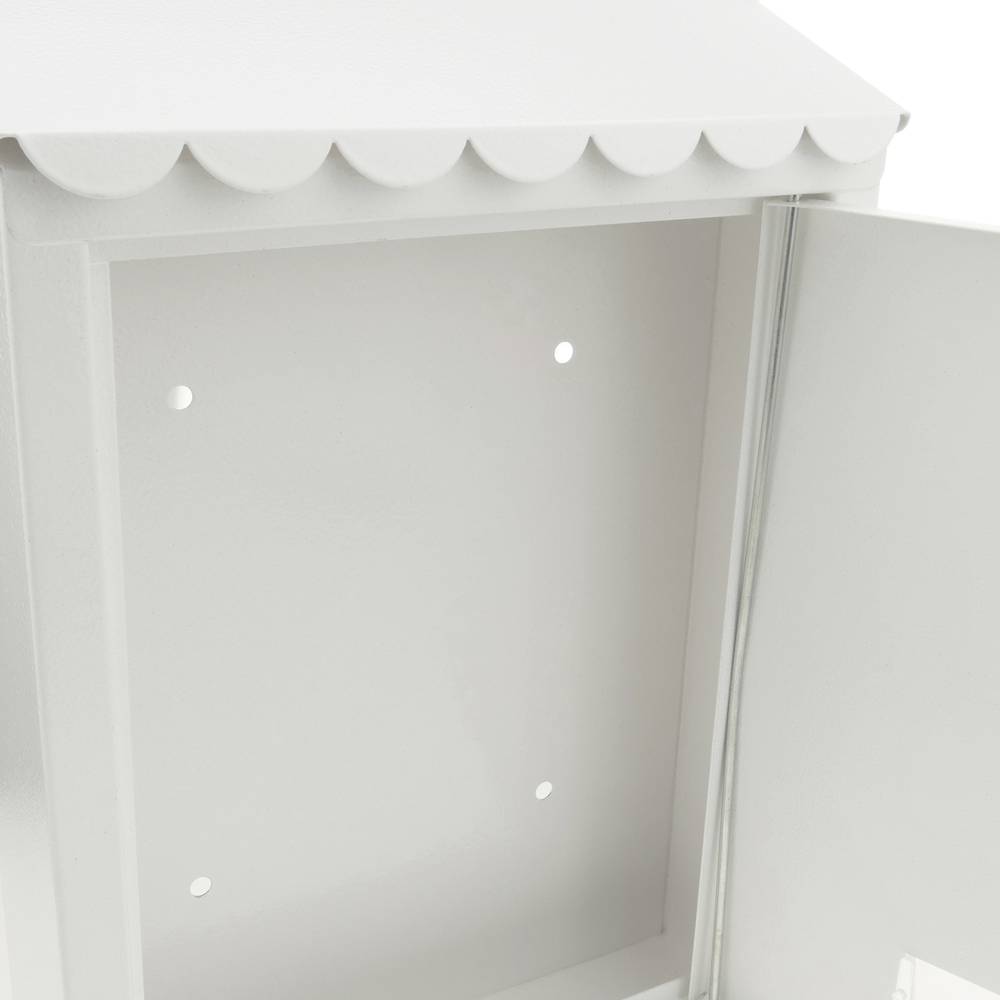Bústia metàl·lica per a cartes i correu postal de color blanc 210 x 60 x 300 mm