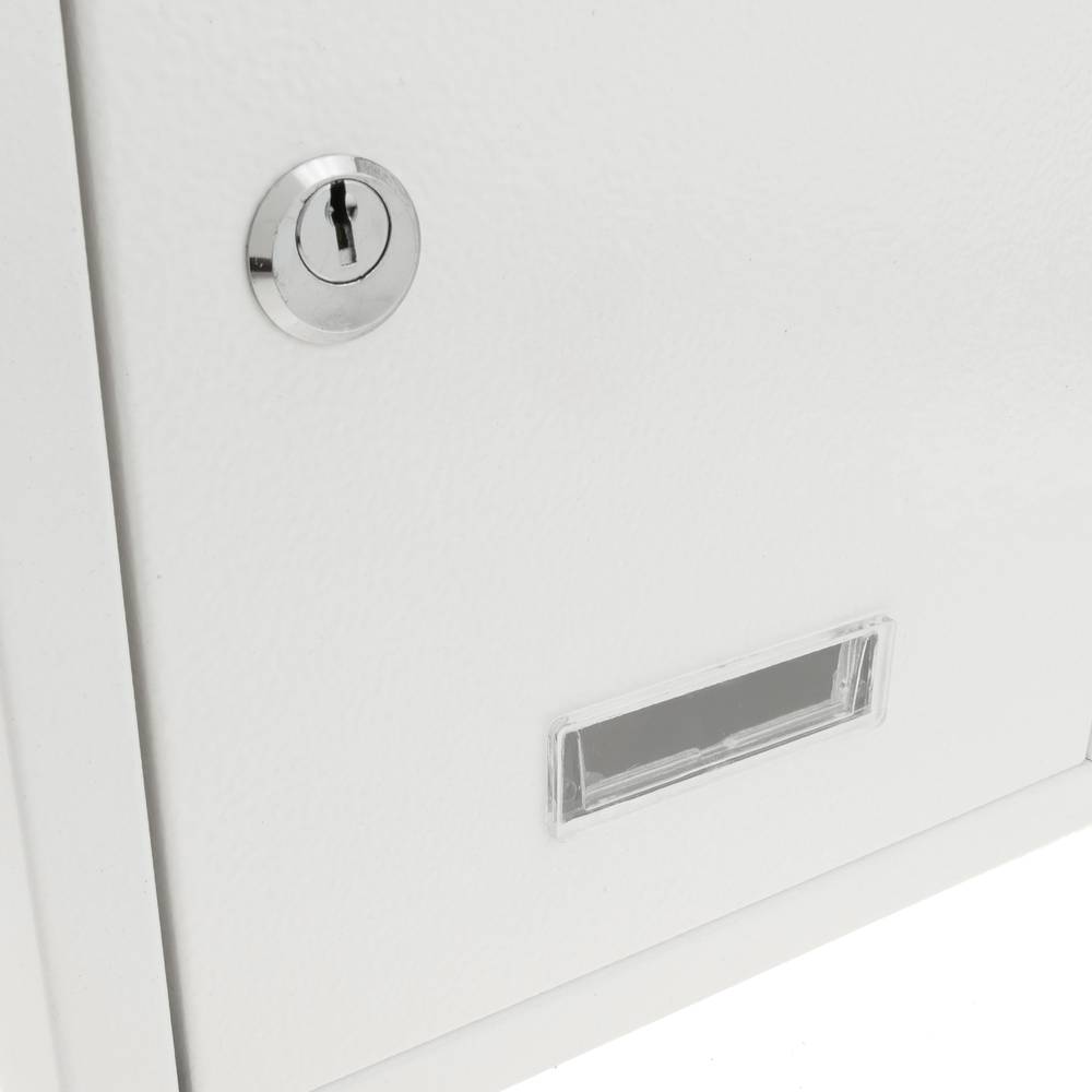 Bústia metàl·lica per a cartes i correu postal de color blanc 210 x 60 x 300 mm