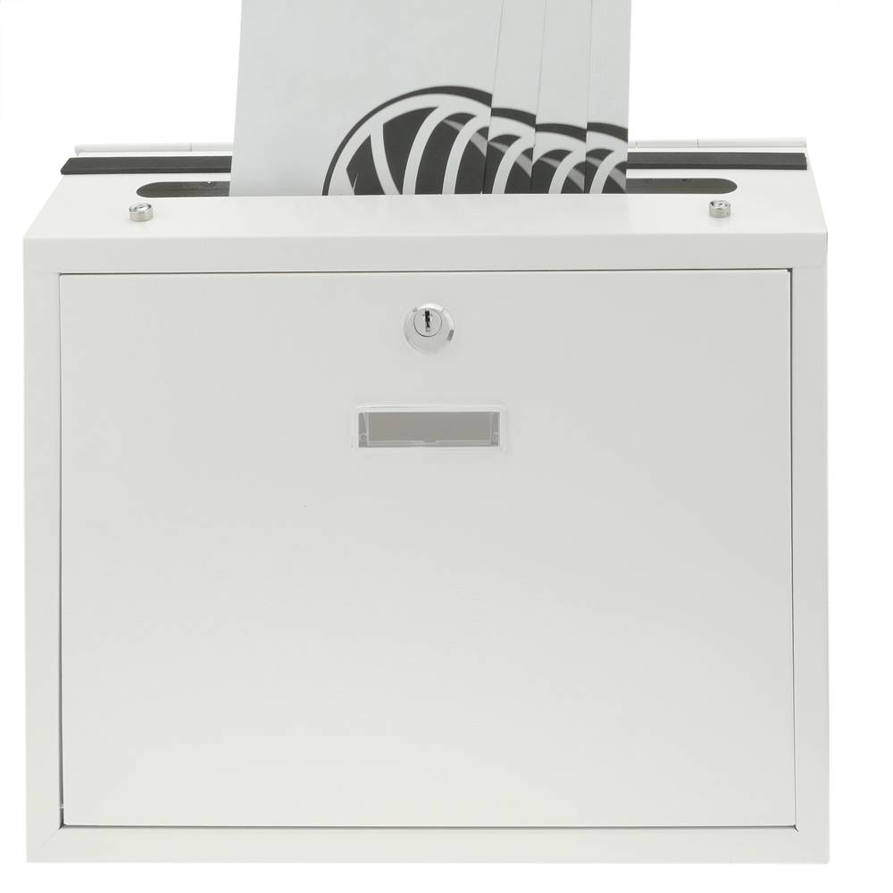 Letter mail post box mailbox letterbox antique metallic white color for wallmount 350x90x320 mm