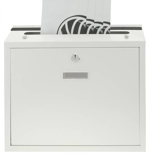 Letter mail post box mailbox letterbox antique metallic white color for wallmount 350x90x320 mm