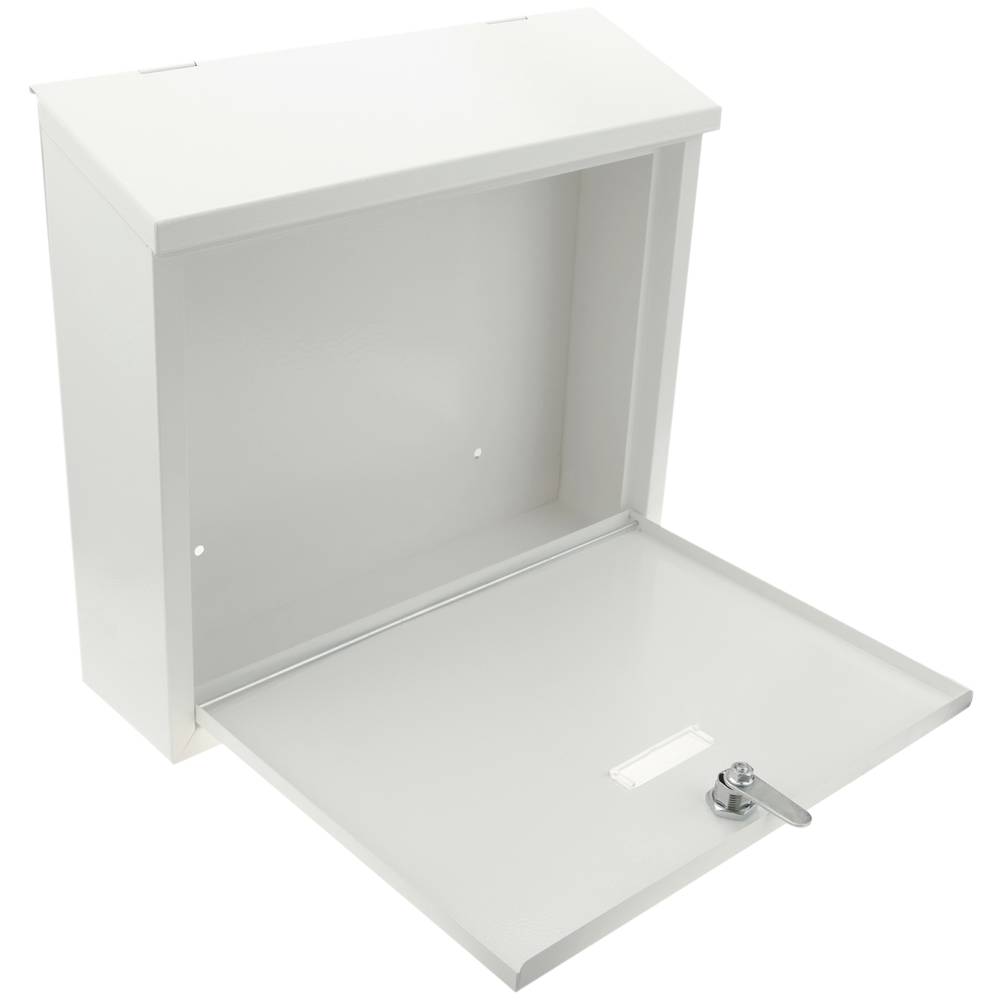 Letter mail post box mailbox letterbox antique metallic white color for wallmount 350x90x320 mm