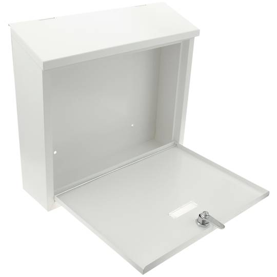 Letter mail post box mailbox letterbox antique metallic white color for wallmount 350x90x320 mm