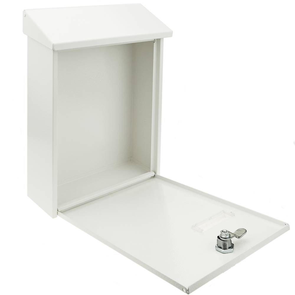 Letter mail post box mailbox letterbox antique metallic white color for wallmount 235 x 75 x 315 mm