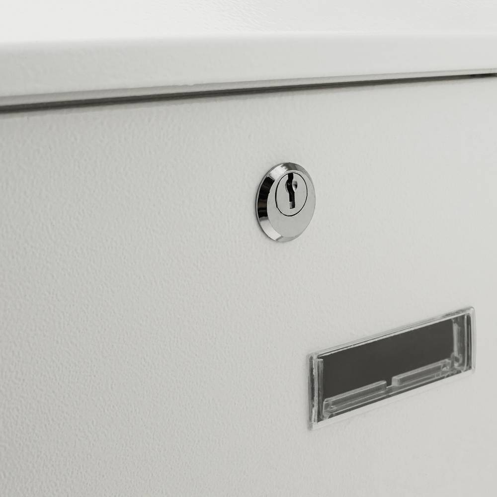 Letter mail post box mailbox letterbox antique metallic white color for wallmount 235 x 75 x 315 mm