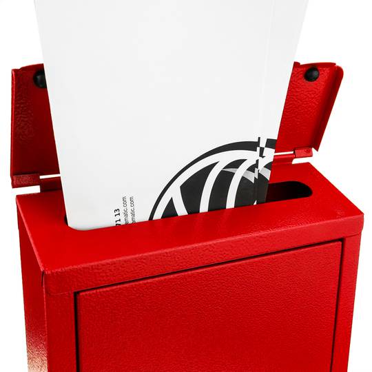 Letter mail post box mailbox letterbox antique metallic red color for wallmount 210 x 60 x 300 mm