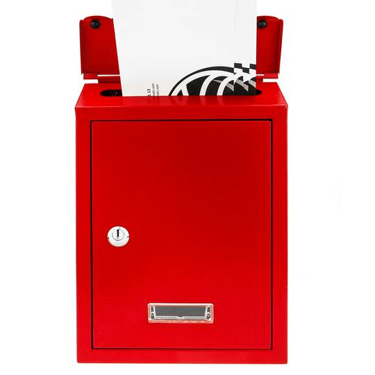 Letter mail post box mailbox letterbox antique metallic red color for wallmount 210 x 60 x 300 mm