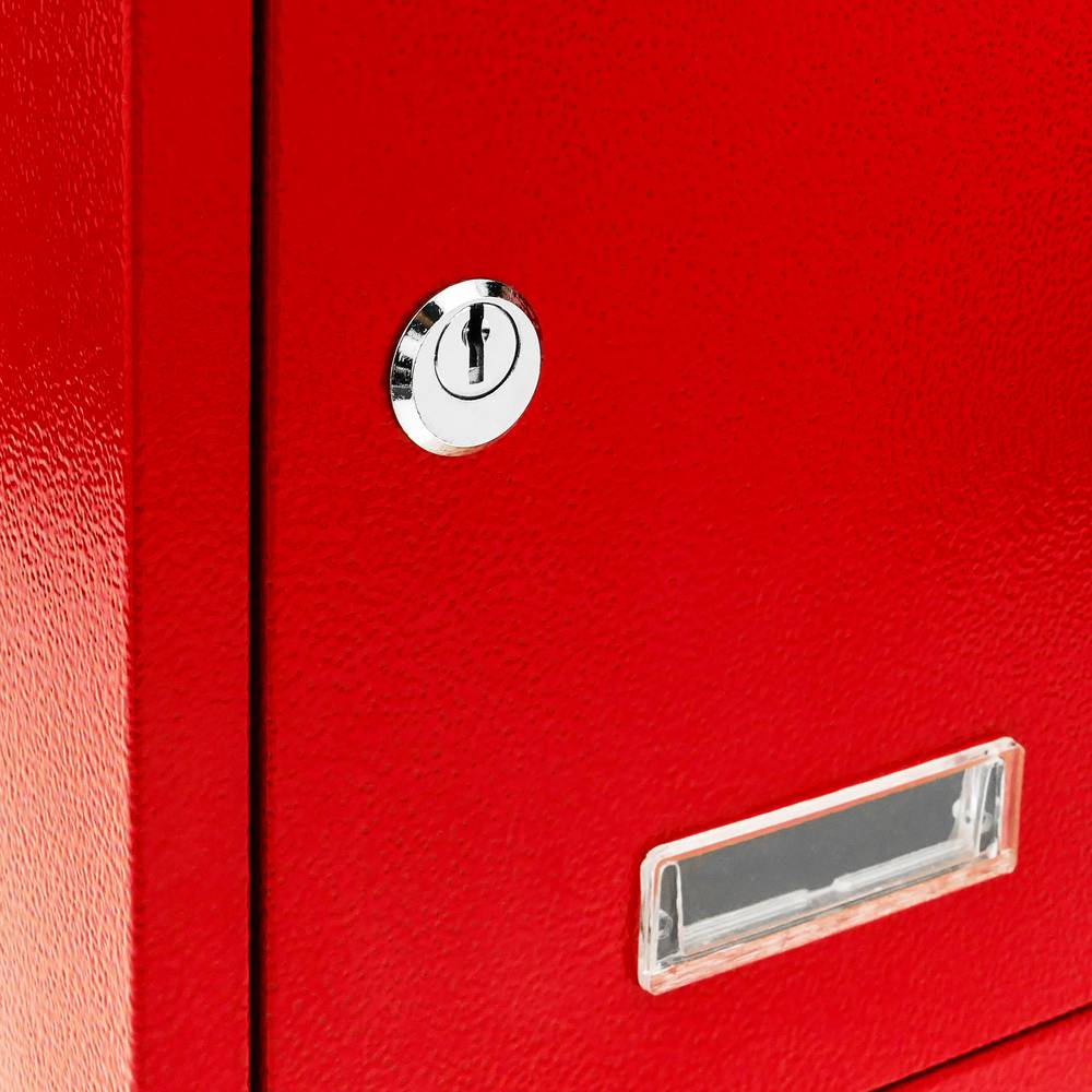 Letter mail post box mailbox letterbox antique metallic red color for wallmount 210 x 60 x 300 mm