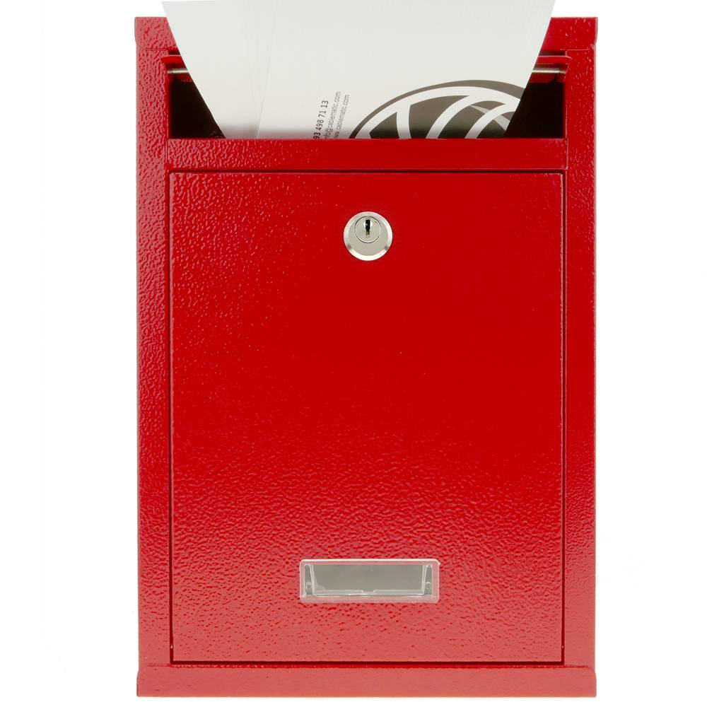 Cassetta delle lettere casella postale e posta metallico di colore rosso da parete 215 x 80 x 315 mm