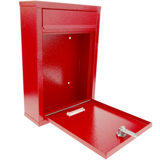 Cassetta delle lettere casella postale e posta metallico di colore rosso da parete 215 x 80 x 315 mm