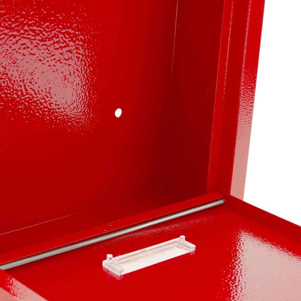 Cassetta delle lettere casella postale e posta metallico di colore rosso da parete 215 x 80 x 315 mm