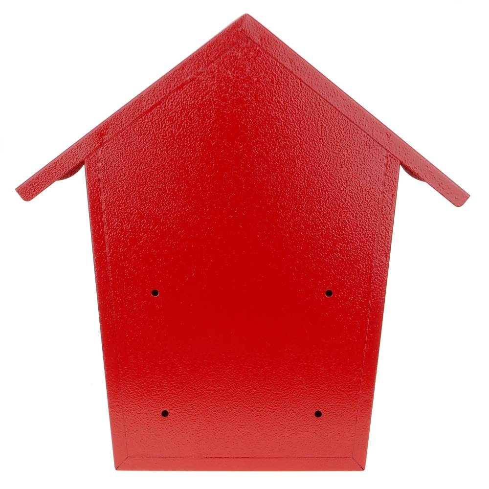 Caixa do correio de metal para as cartas em vermelho 366 x 100 x 370 mm