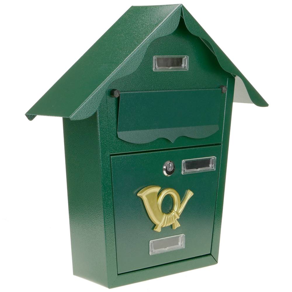 Briefkasten Postkasten metallische grün Farbe für wallmount 366 x 100 x 370 mm