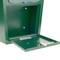 Briefkasten Postkasten metallische grün Farbe für wallmount 366 x 100 x 370 mm