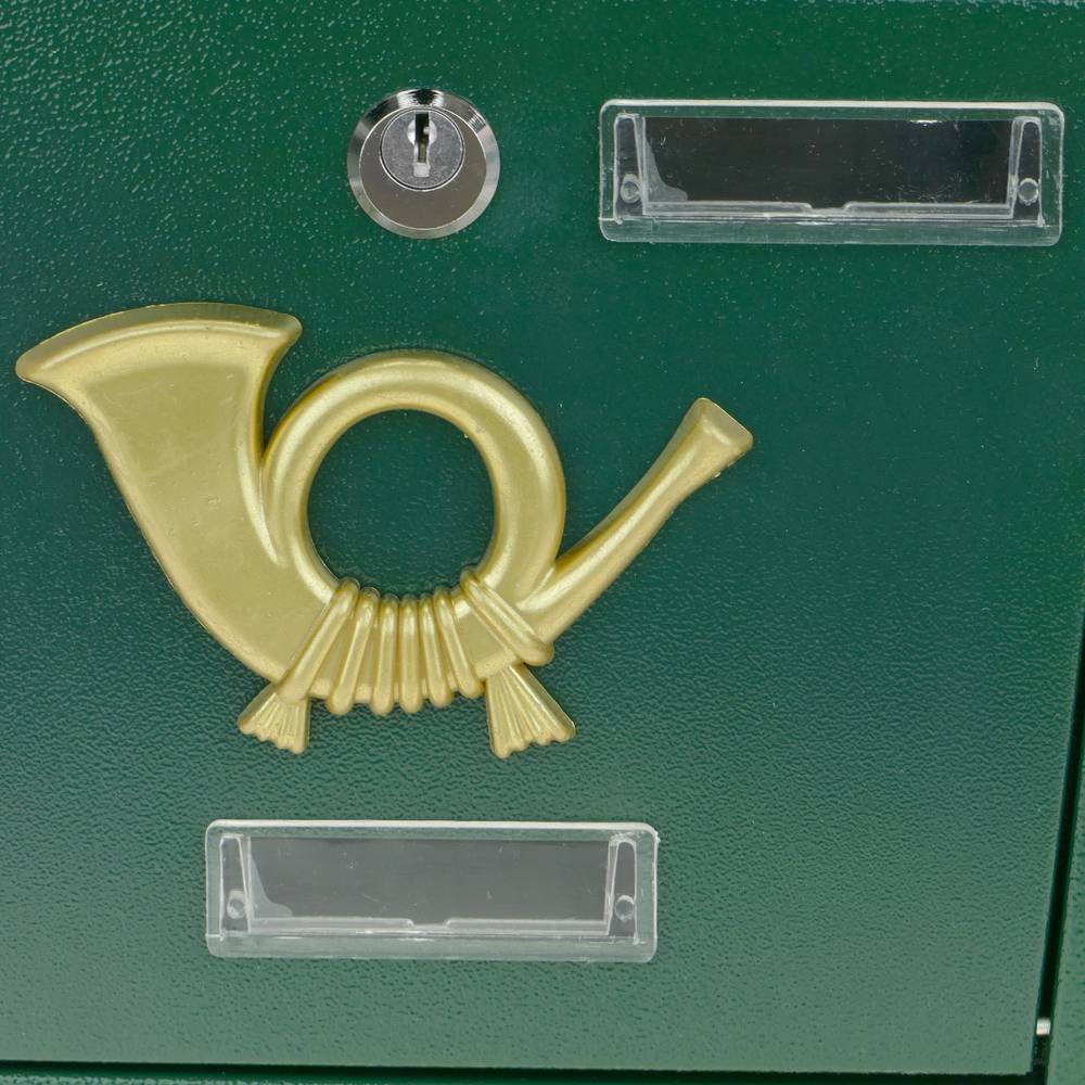 Briefkasten Postkasten metallische grün Farbe für wallmount 366 x 100 x 370 mm