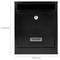 Letter mail post box mailbox letterbox antique metallic black color for wallmount 24 x 12 x 31 cm