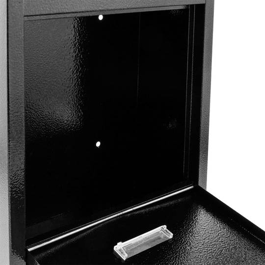 Letter mail post box mailbox letterbox antique metallic black color for wallmount 24 x 12 x 31 cm