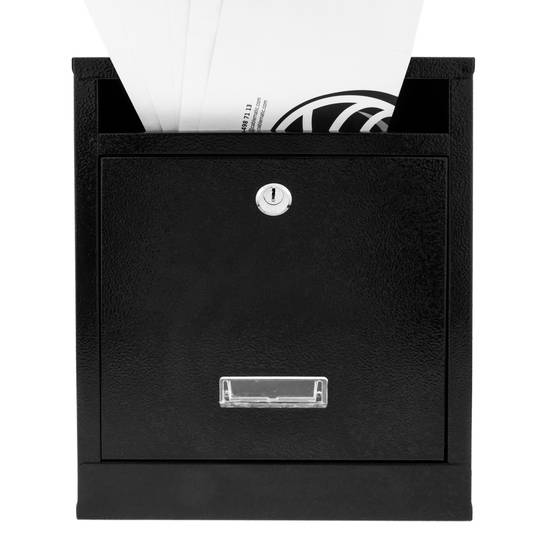 Letter mail post box mailbox letterbox antique metallic black color for wallmount 24 x 12 x 31 cm