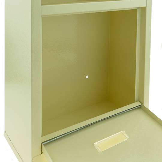 Cassetta delle lettere casella postale e posta metallico in bianco avorio da parete 24 x 12 x 31 cm