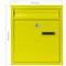 Cassetta delle lettere casella postale e posta metallico di colore amarelo da parete 243 x 85 x 302 mm