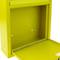 Cassetta delle lettere casella postale e posta metallico di colore amarelo da parete 243 x 85 x 302 mm