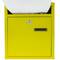 Cassetta delle lettere casella postale e posta metallico di colore amarelo da parete 243 x 85 x 302 mm