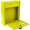 Cassetta delle lettere casella postale e posta metallico di colore amarelo da parete 243 x 85 x 302 mm