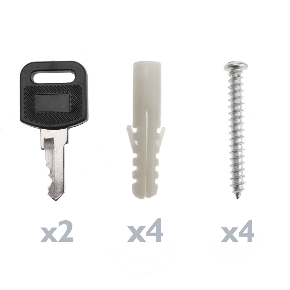 Cassetta delle lettere e riviste rotolate. Casella postale e posta metallico da parete in nero