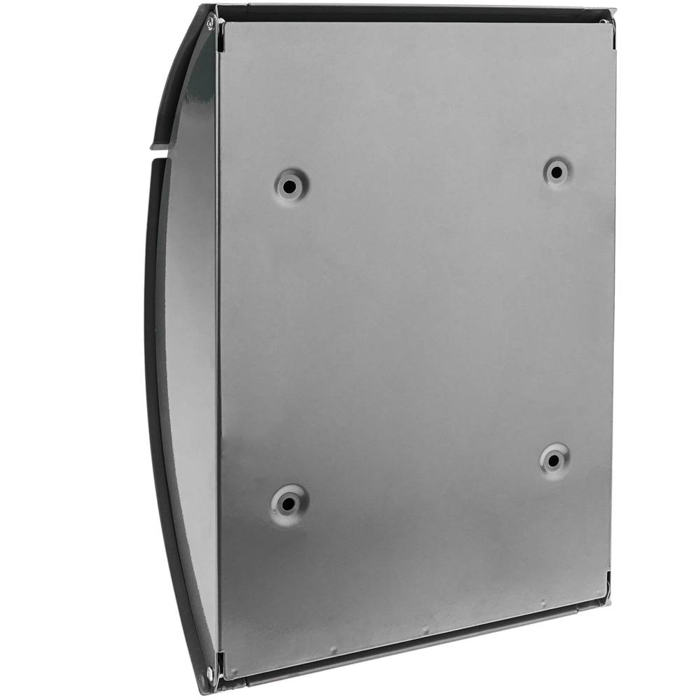 Briefkasten Postkasten metallische grau Farbe für wallmount 212 x 71 x 306 mm