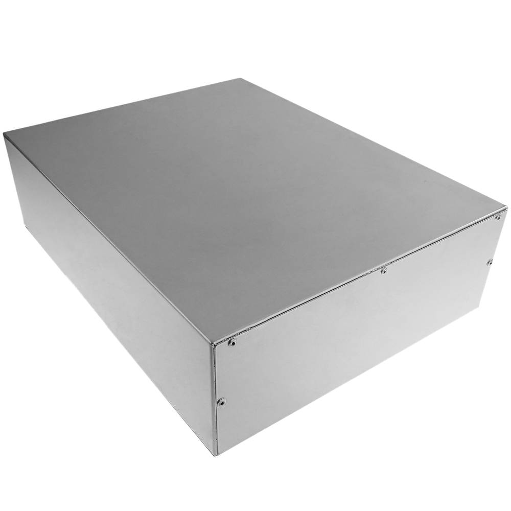 Boîte aux lettres métallique coloré gris pour bureau horizontalement 300 x 392 x 113 mm