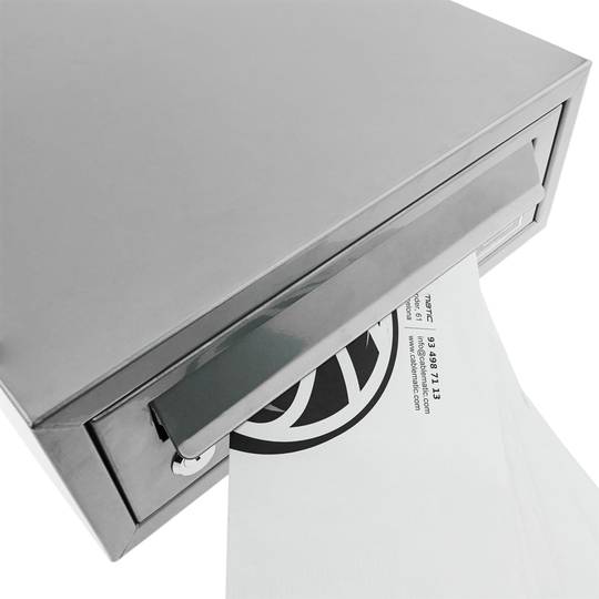 Boîte aux lettres métallique coloré gris pour bureau horizontalement 300 x 392 x 113 mm