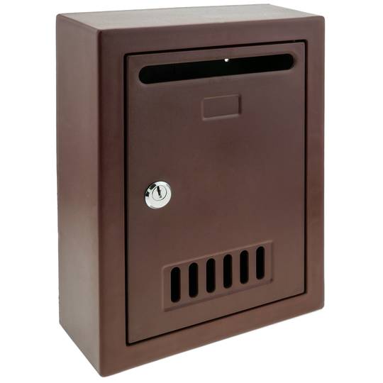 Briefkasten Postkasten Kunststoff burgunder Farbe für wallmount 205x80x273mm