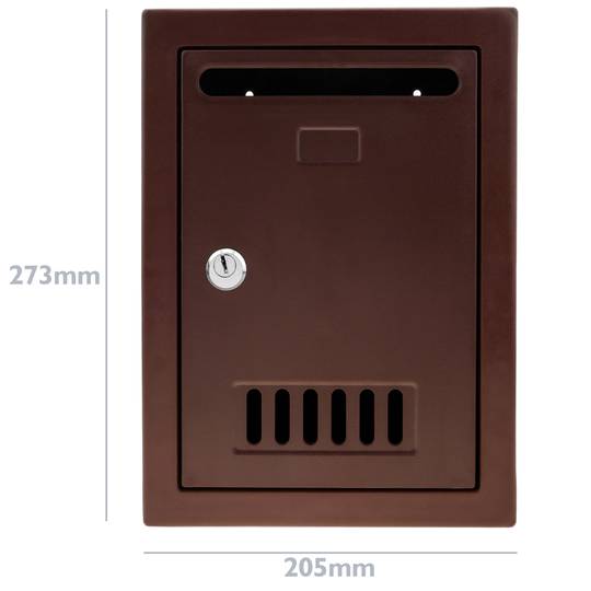 Briefkasten Postkasten Kunststoff burgunder Farbe für wallmount 205x80x273mm