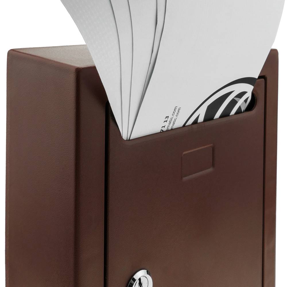 Briefkasten Postkasten Kunststoff burgunder Farbe für wallmount 205x80x273mm