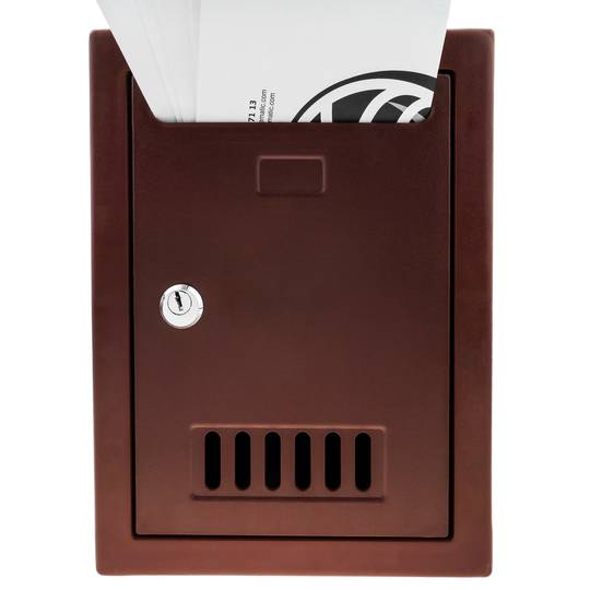 Briefkasten Postkasten Kunststoff burgunder Farbe für wallmount 205x80x273mm