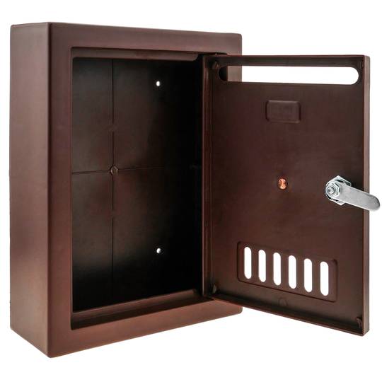 Briefkasten Postkasten Kunststoff burgunder Farbe für wallmount 205x80x273mm